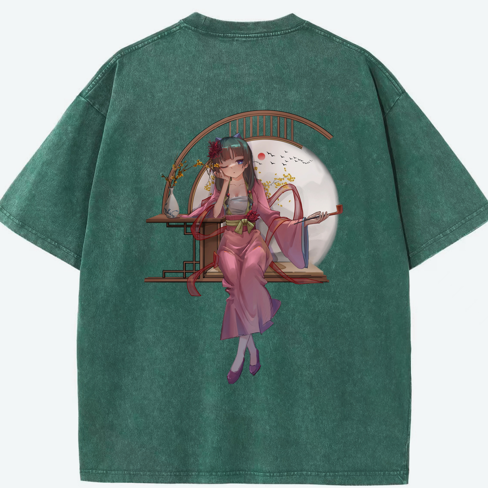 （画像用） 薬屋のひとりごと The Apothecary Diaries 綿100% ヴィンテージ風 半袖Tシャツ（背面プリント）